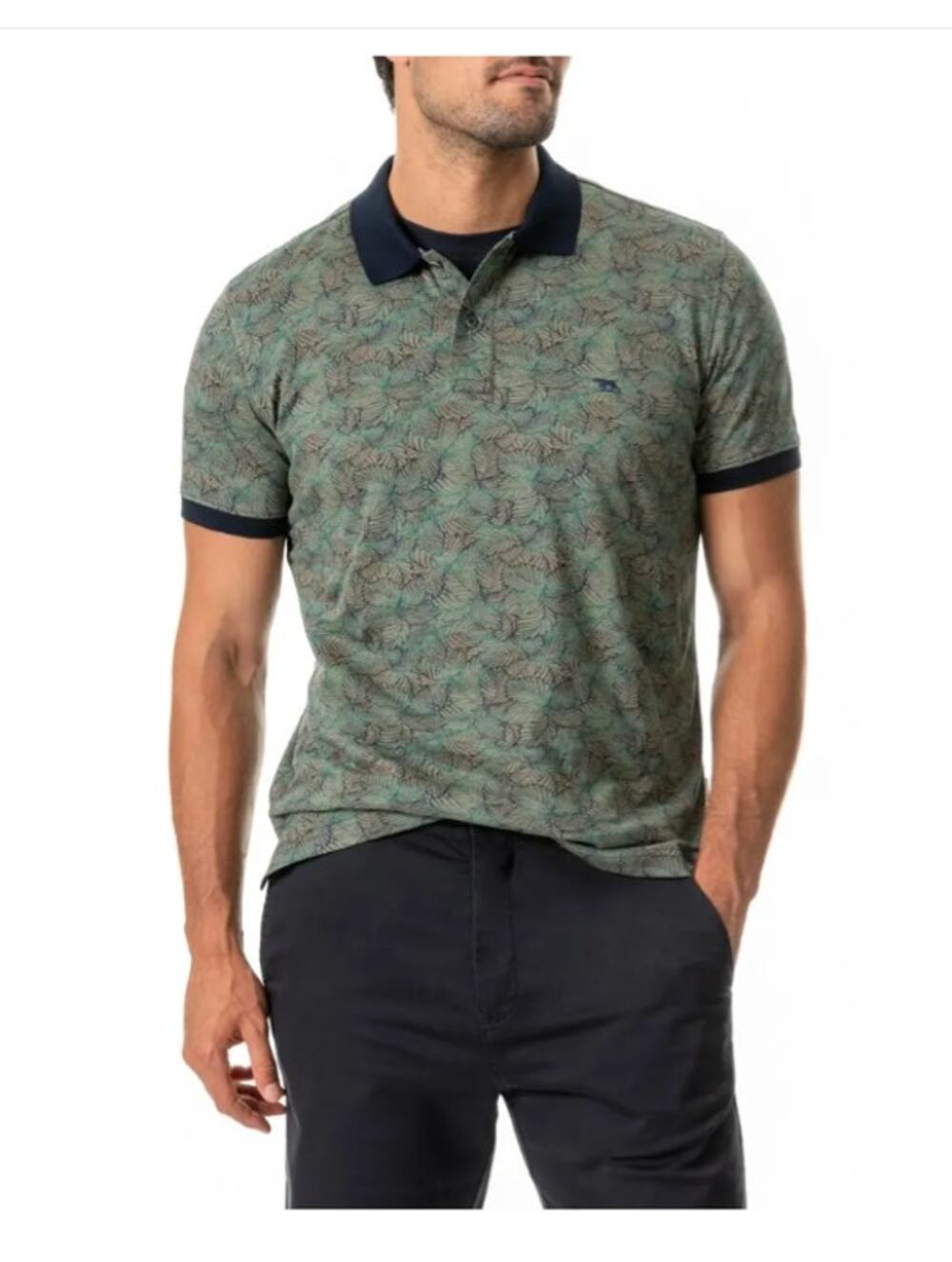 rodd & gunn  neilson creek print polo shirt Tailored Fit Size XL